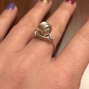 Handmade Silver Wire Ring, Size 7
